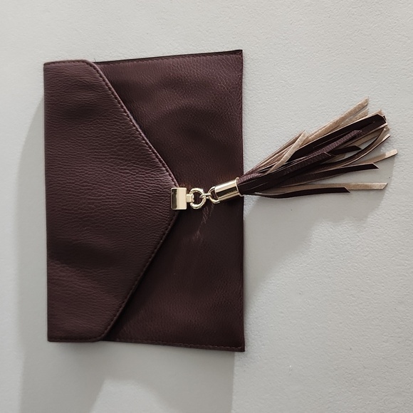 Big Buddah Envelope Purse clutch mauve brown - Picture 1 of 8